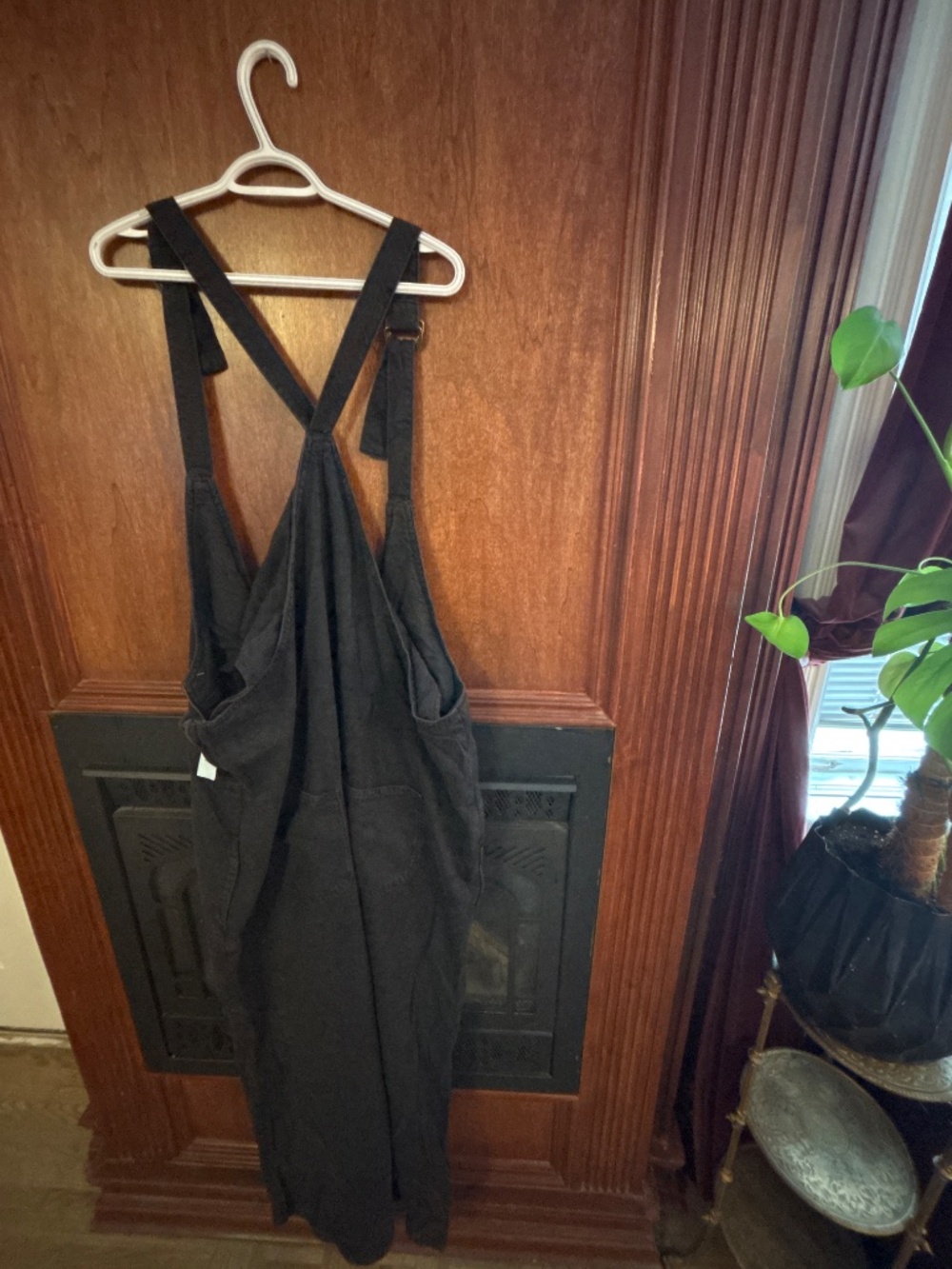 Anthropologie Pilcro denim pinafore jumpsuit NWT 2X black - Picture 3 of 4